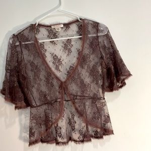 Lux lace shawl.  Mauve/purple